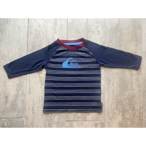 Quiksilver Baby Toddler Boys Long Sleeve Cotton Graphic Tee T-Shirt Casual 18m - Picture 1 of 6